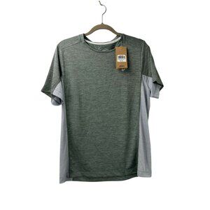 NWT Asics Men's M Regular Fit Train Sana Short Sleeve Shirt Green Grey Heather